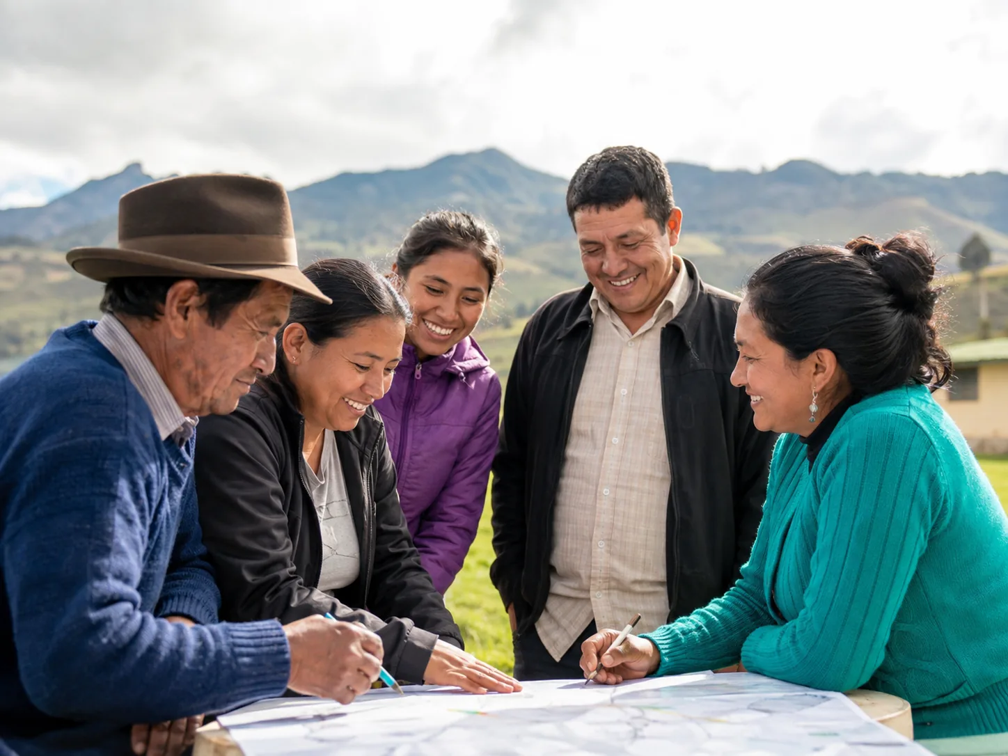 Mujeres participando en una actividad comunitaria